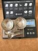 E.A. Day Sterling Silver Salt Cellars & Spoons Set &ndash; 35.31g - 6