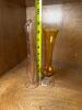Pair Korean Etched Glass Bud Vases - 2