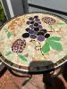 Mosaic Outdoor Bistro Set - 2 Tile-Top Side Tables & Metal Chair - 4