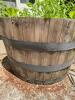 24" Wooden Whiskey Barrel Planter - 2