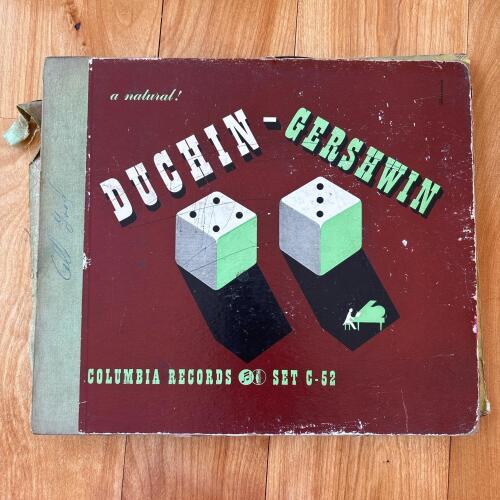 Vintage Columbia Records Duchin-Gershwin 78 RPM Album Case with Mismatched Discs