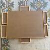 Large Wood Puzzle Board with 6 Pull-Out Drawers & Rotating Base