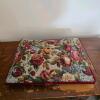 Floral Tapestry Lap Tray, 16"x13", Burgundy Trim with Tassels - 2