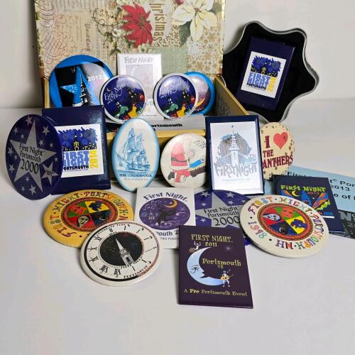 First Night Portsmouth Commemorative Button Collection