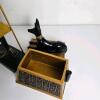 Egyptian Pharaoh & Anubis Decorative Resin Statues with Removable Box, 12 in Tall, Gold & Black - 3