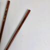 Set of 5 Red Lacquer Japanese-Style Chopsticks with Inlay, 9 Inch Length - 2