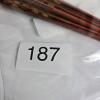 Set of 5 Red Lacquer Japanese-Style Chopsticks with Inlay, 9 Inch Length - 4