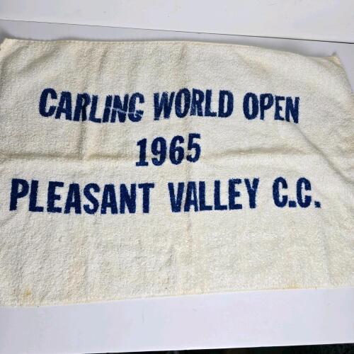 1965 Carling World Open Golf Towel &ndash; Pleasant Valley C.C., 34" x 16.5"