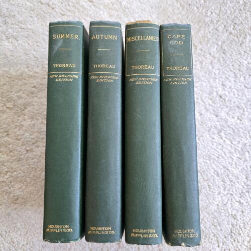 Henry David Thoreau New Riverside Edition (4 Vol) Houghton Mifflin Set - c.1893&ndash;1906