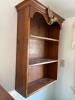 Wall-Mounted Wooden Bookshelf with Gold-Tone Eagle - 4