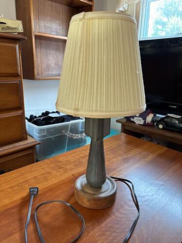 Table Lamp Made from US Military Mortar Tail Fin
