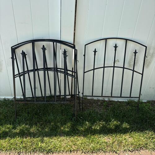 Set of Four Metal Garden Fence Panels - See Condition