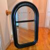 Bombay Company Sunburst Entry Mirror, 43"x24", Etched Glass, Arched Black Floral Frame