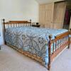 Solid Wood Spindle Full Size Bed Frame with Headboard, Footboard, Slats & Innerspring Mattress - 2