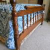 Solid Wood Spindle Full Size Bed Frame with Headboard, Footboard, Slats & Innerspring Mattress - 3
