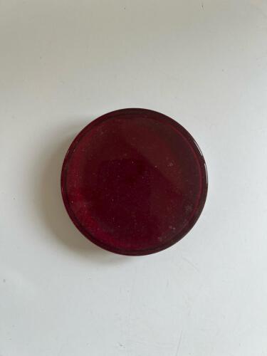 Round Red Glass Paperweight