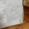 J. Raymond Skirted Swivel Armchair with Cream Floral Upholstery - 12