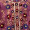 Traditional Women's Embroidered Cotton Tunic from Pakistan, Size Small - 3