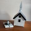 Church Steeple Wooden Birdhouse with Mounting Hardware