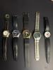 Lot of 5 Analog Wristwatches: 3 Reebok, 1 Solaris, Mixed Styles, Diver & Dress, Quartz