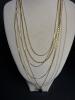 Assorted Gold Necklaces with Black Stone Pendant, 10K & 14K, 10.3g Total Weight