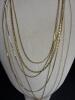 Assorted Gold Necklaces with Black Stone Pendant, 10K & 14K, 10.3g Total Weight - 4