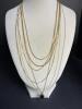 Assorted Gold Necklaces with Black Stone Pendant, 10K & 14K, 10.3g Total Weight - 5