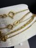 Assorted Gold Necklaces with Black Stone Pendant, 10K & 14K, 10.3g Total Weight - 6