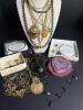Assorted Costume Jewelry Lot: Necklaces, Charms, Bracelets, Pendants and Pieces
