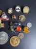 Mixed Lot Baseball Centennial Joe Torre Coin, 2004 Red Sox World Series Pins, Dinosaur Token - 3