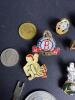 Mixed Lot Baseball Centennial Joe Torre Coin, 2004 Red Sox World Series Pins, Dinosaur Token - 4