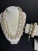 Monet Multi-Strand Faux Pearl Necklaces and Bracelet Set with Silver-Tone Metal