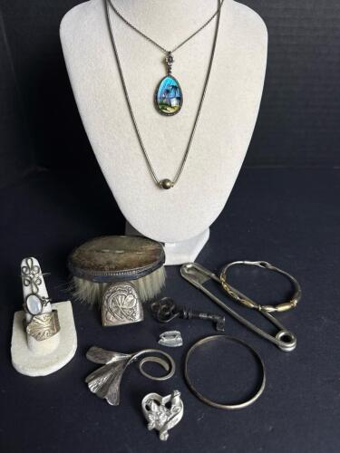 Vintage Sterling Silver and Silver Tone Treasures