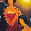 24"x28" Alain Cassoudeb&aacute;t &ldquo;Hier d&eacute;j&agrave;&rdquo; Original Oil Painting - 2