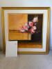 Signed "Robert" Oil on Canvas - Venezia Italia Floral Still Life, 37x37" Gold Frame - 20