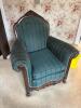 Victorian Style Carved Wood Armchair