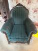 Victorian Style Carved Wood Armchair - 2
