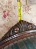 Victorian Style Carved Wood Armchair - 4