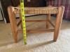 Woven Rush Seat Wooden Footstool - 2
