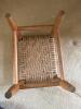 Woven Rush Seat Wooden Footstool - 5