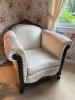 Victorian-Style Carved Wood Armchair