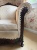 Victorian-Style Carved Wood Armchair - 4