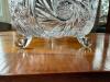 Cut Glass Crystal Footed Bowl - 4