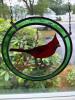 Cardinal Stained Glass Suncatcher