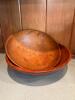 Set of Two Hand Carved Salad Bowls