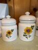 4-Piece Ceramic Sunflower Kitchen Canister Set - 2