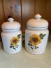 4-Piece Ceramic Sunflower Kitchen Canister Set - 5