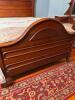 Antique Victorian Wooden Bed Frame with Ornate Carved Headboard - 4
