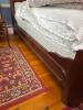 Antique Victorian Wooden Bed Frame with Ornate Carved Headboard - 5