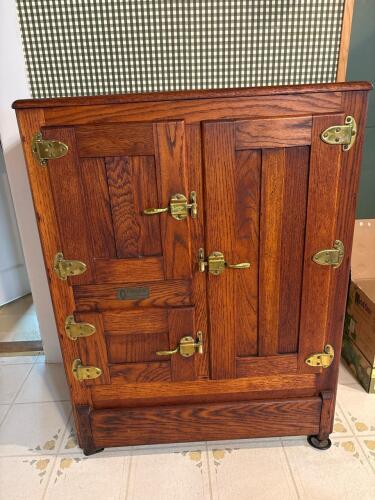 Cavalier Antique Oak Icebox